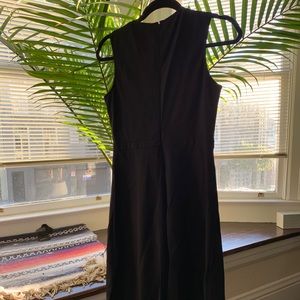 Ponte sleeveless flair dress